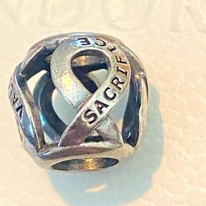Pandora sacrifice ribbon charm